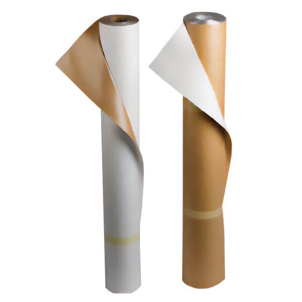 Stucloper/carton de protection brun/blanc de 40 m x 1,25 m