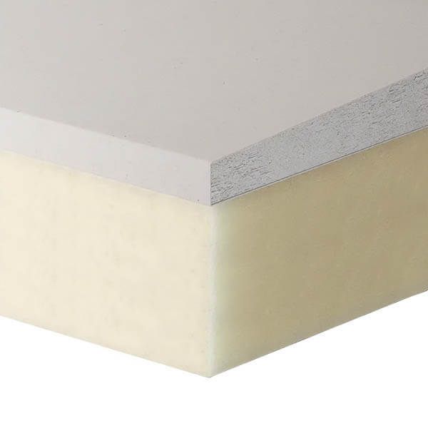 Gypsotherm Plaque de plâtre avec isolation de 2,6 m x 1,2 m x 12,5 mm + 100mm