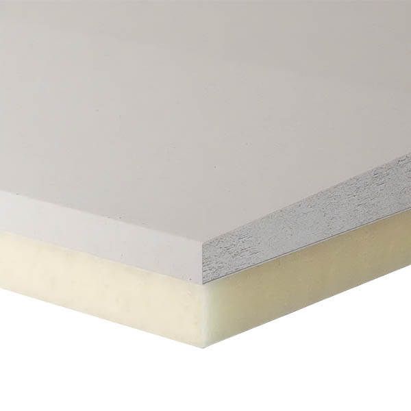 Gypsotherm Plaque de plâtre avec isolation de 2,6 m x 1,2 m x 12,5 mm + 30mm