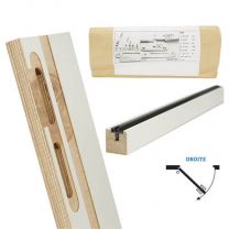 Door-Tech Kit Finition RF0 2115x180mm Droite Ébrasement/Listel/Set Fixation